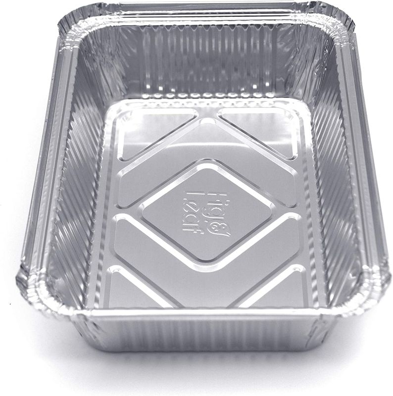 Photo 3 of (60 Pack) Premium 2.5-LB Takeout Pans with Lids - 8.6" x 6.1" x 2" l Heavy Duty Disposable Aluminum Foil for Catering Party Meal Prep Freezer Drip Pans BBQ Potluck Holidays
