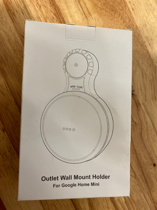 Photo 1 of AMORTEK Outlet Wall Mount Holder for Google Nest Mini (Home Mini 2nd Gen and 1st Gen), A Space-Saving Accessories for Google Nest Mini Voice Assistant 2nd Generation (White)