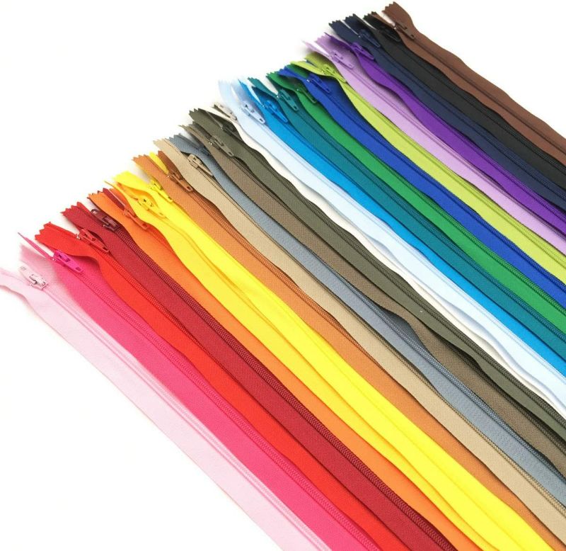 Photo 1 of 60pcs 9 inch Zippers-25Colors Nylon Coil Zipper Bulk #3 Zippers for Tailor Sewing Crafts(Net Length 7.5inch) New