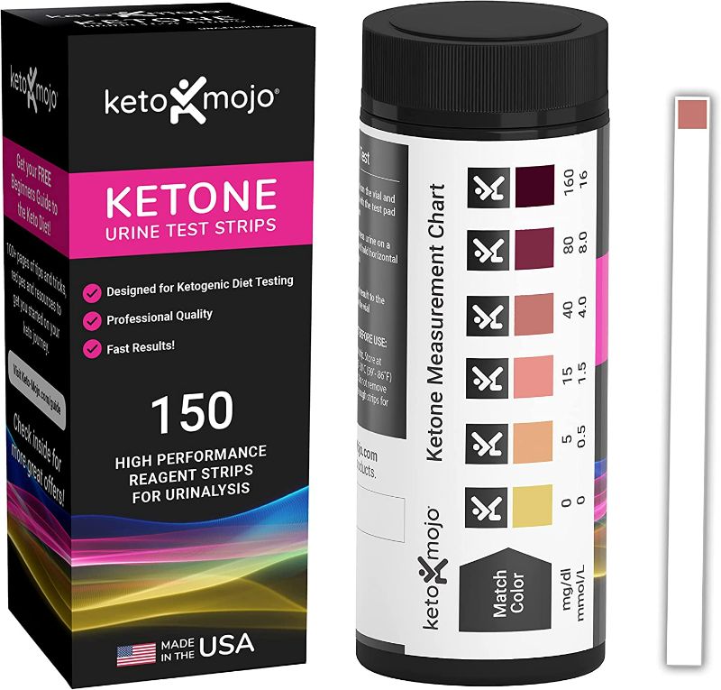 Photo 1 of 150 Ketone Test Strips with Free Keto Guide eBook & Free APP. Urine Test for Ketosis on Ketogenic & Low-Carb Diets. Extra-Long Strips. New