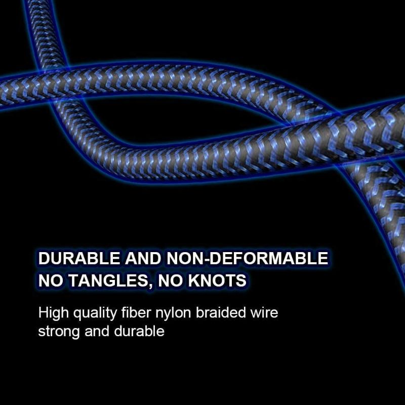 Photo 1 of iPhone Charger,YEFOOT MFi Certified Lightning Cable(3/3/6/6/10FT) Charging USB Syncing Data Nylon Braided with Metal Connector Compatible iPhone 12/11/Pro/Max/X/XS/XR/XS Max/8/Plus/7/7 Plus More new
