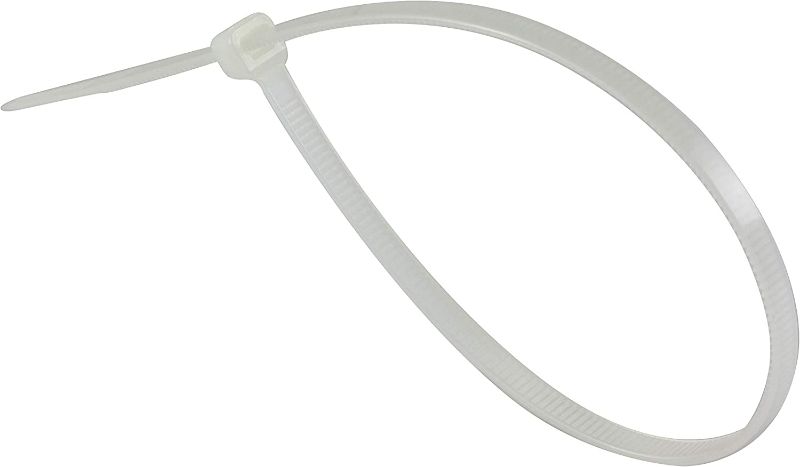 Photo 2 of GTSE 14 Inch White/Clear Zip Ties, 100 Pack, 50lb Strength, UV Resistant Long Nylon Cable Ties, Self-Locking 14" Tie Wraps New