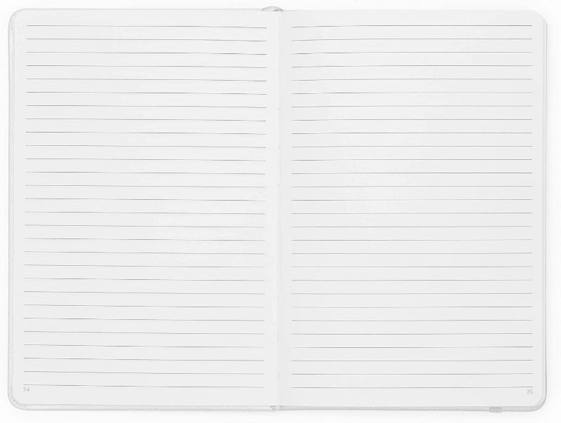Photo 4 of Minimalism Art, Premium Hard Cover Notebook Journal, Medium Size, A5 5.8" x 8.3", 186?Numbered?Pages, Gusseted?Pocket, Ribbon Bookmark, Extra Thick Ink-Proof?Paper?120gsm (Wide Ruled, Brown)