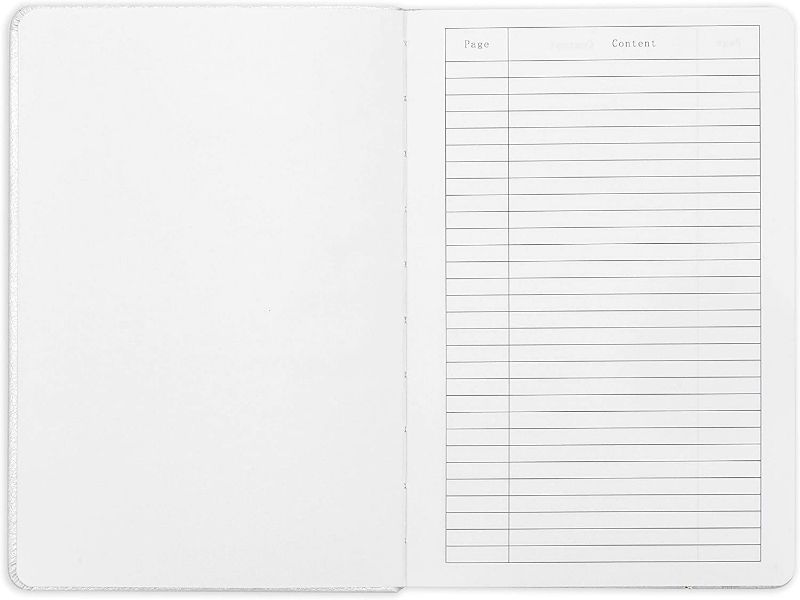 Photo 3 of Minimalism Art, Premium Hard Cover Notebook Journal, Medium Size, A5 5.8" x 8.3", 186?Numbered?Pages, Gusseted?Pocket, Ribbon Bookmark, Extra Thick Ink-Proof?Paper?120gsm (Wide Ruled, Brown)