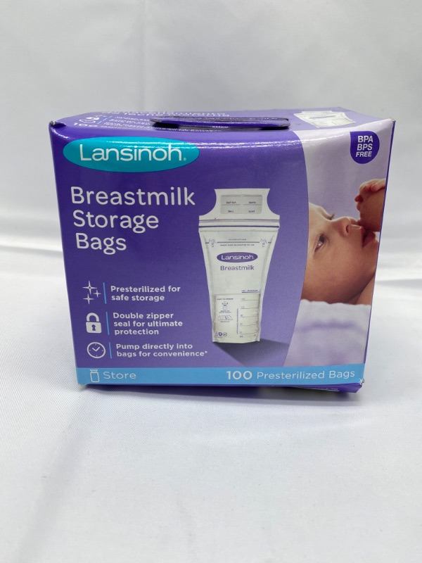 Photo 2 of Lansinoh Breastmilk Storage Bags, 100 Count Milk Storage Bags 6 Ounce 100.0