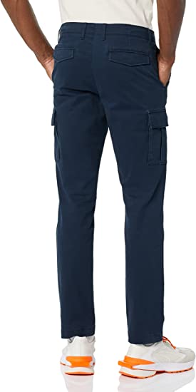 Photo 2 of Goodthreads Men's Slim-Fit Vintage Comfort Stretch Cargo Pant 34Wx28L Navy New