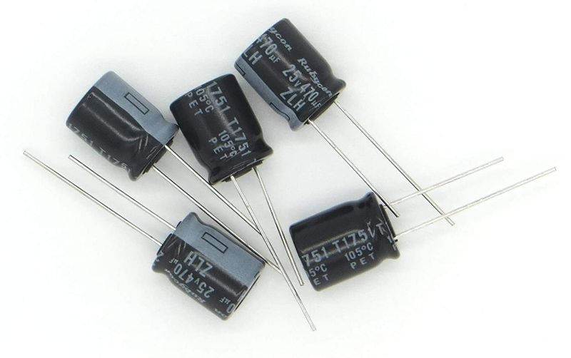 Photo 1 of 470uF 25V Radial Lead Aluminum Electrolytic Capacitors for Do-it-Yourself Repairing of LCD TVs and Consumer Electronics - 20 pc.