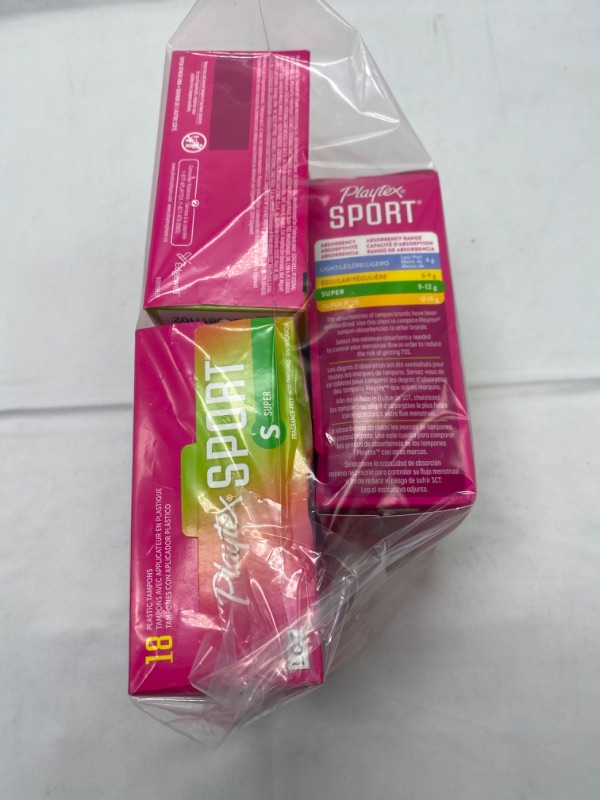 Photo 3 of Playtex Sport Tampons - Super - 18 ct (Pack of 3)