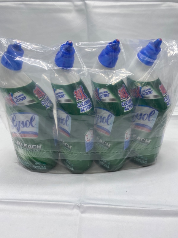 Photo 2 of Lysol Complete Clean Toilet Bowl Cleaner with Bleach, 24 Ounce 4 pack