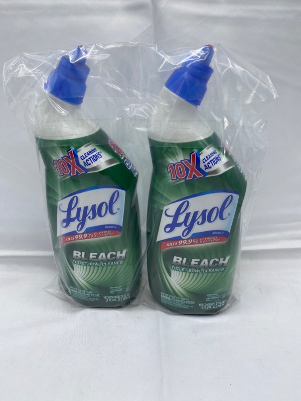 Photo 2 of Lysol Complete Clean Toilet Bowl Cleaner with Bleach, 24 Ounce 2 Pack