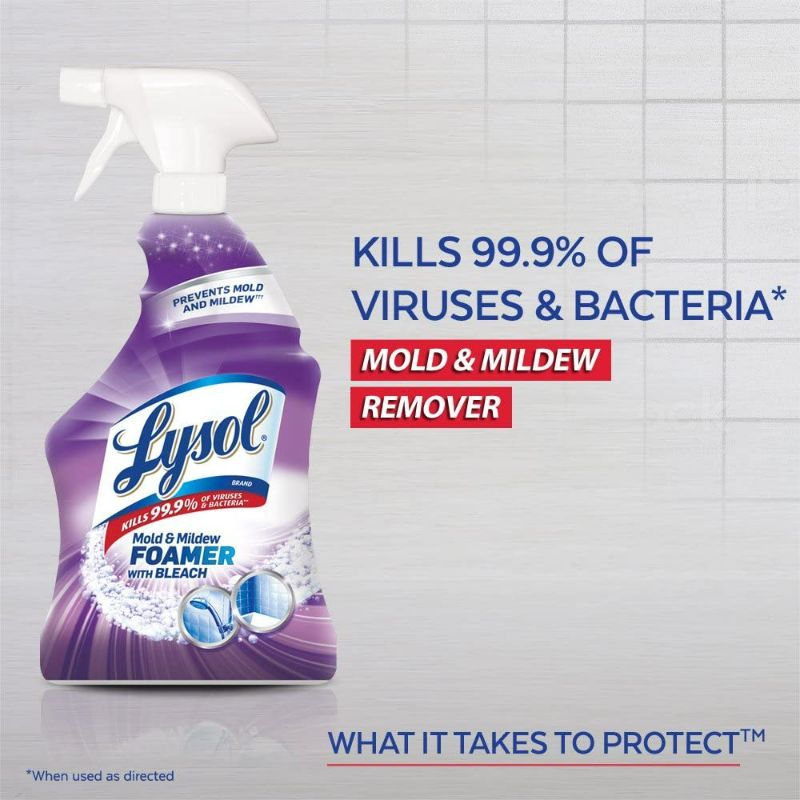 Photo 2 of Lysol Mold & Mildew Blaster w. Bleach, Bathroom Cleaner Spray, 28oz (Pack of 2)