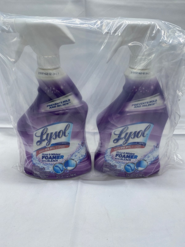 Photo 3 of Lysol Mold & Mildew Blaster w. Bleach, Bathroom Cleaner Spray, 28oz (Pack of 2)
