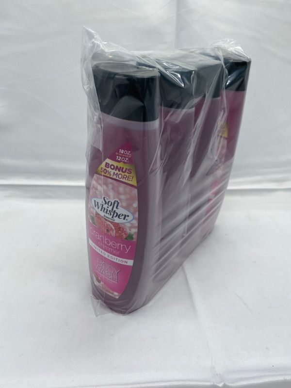 Photo 1 of 4 PACK Soft Whisper Cranberry Shimmer Moisturizing Body Wash with Aloe 18 fl oz