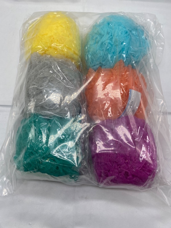 Photo 1 of The Bath Collection Rainbow Loofa 6 pack 