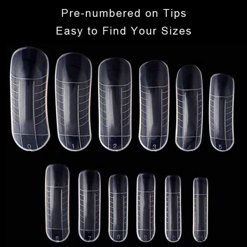 Photo 1 of 240PCS Dual Forms Nail Mold for Poly gel UV Gel 12 Size With Scale