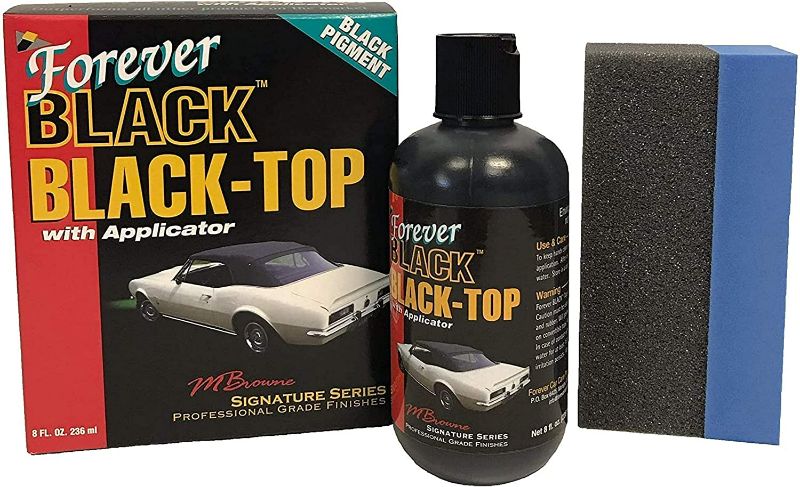 Photo 1 of Forever Black Black-Top Gel with Applicator - Black Convertible Top Dye for Restoring Black Color of Car Top New