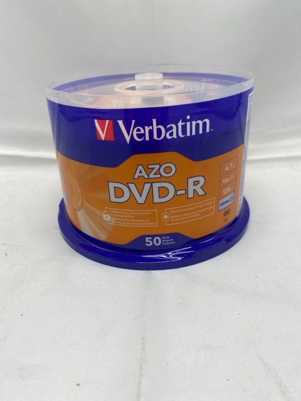 Photo 2 of Verbatim Life Series 4.7GB 16X DVD-R 50 Packs Spindle Media Model