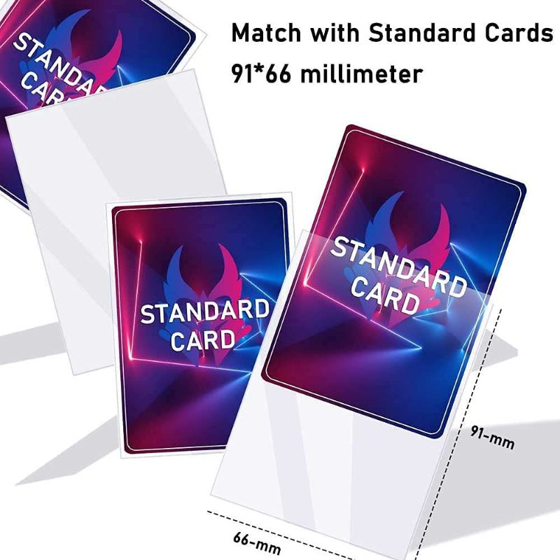 Photo 1 of 500 Pcs Card Sleeves Toploaders for Trading Cards, Soft Clear Baseball Card Sleeves Penny Sleeves Fit for Standard Cards, Sprots Cards, YUGIOH MTG, Game Cards, Football Cards