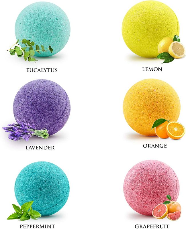 Photo 2 of JOYIUS Bath Bombs Gift Set with Natural Essential Oils, Fizzy Spa Moisturizes Dry Skin, Bubble Baths, Ideas for Girlfriends, Women, Moms, Wife, Her/Him, 6 x 4.0 Oz