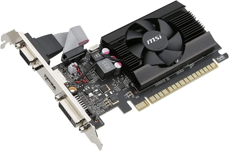 Photo 2 of MSI Gaming GeForce GT 710 2GB GDRR3 64-bit HDCP Support DirectX 12 OpenGL 4.5 Single Fan Low Profile Graphics Card (GT 710 2GD3 LP)
