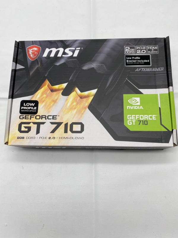 Photo 3 of MSI Gaming GeForce GT 710 2GB GDRR3 64-bit HDCP Support DirectX 12 OpenGL 4.5 Single Fan Low Profile Graphics Card (GT 710 2GD3 LP)