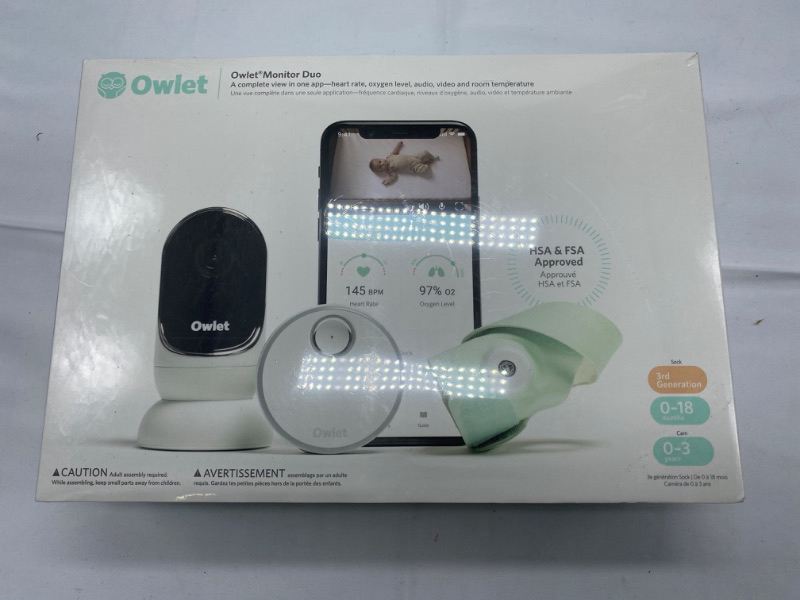 Photo 3 of Owlet Dream Duo Smart Baby Monitor - Video Baby Monitor with HD Camera & Dream Sock: Only Baby Monitor to Track Heart Rate & Average Oxygen as Sleep Quality Indicators