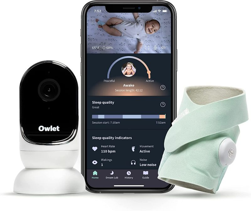 Photo 1 of Owlet Dream Duo Smart Baby Monitor - Video Baby Monitor with HD Camera & Dream Sock: Only Baby Monitor to Track Heart Rate & Average Oxygen as Sleep Quality Indicators