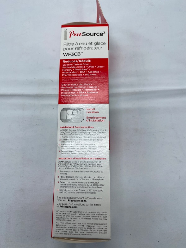 Photo 3 of Frigidaire WF3CB Puresource3 Refrigerator Water Filter , White, 1 Count (Pack of 1)