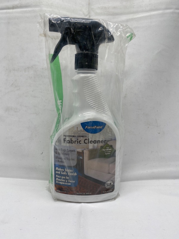 Photo 2 of ForceField Fabric Cleaner - Professional Strength - Deeply Penetrates Water Safe Fabric & Fibers of Upholstery, Clothing, Rugs & Carpeting 22oz