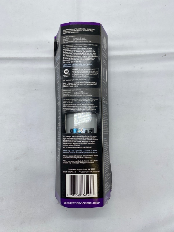 Photo 3 of Whirlpool EDR1RXD1 EveryDrop Water Filter, Filter1, 10383251