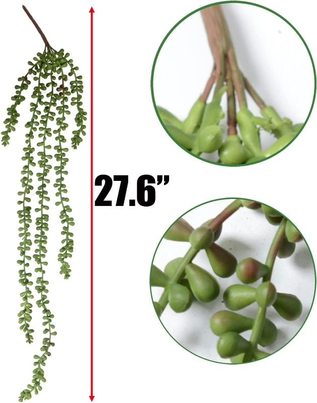 Photo 2 of 3 Pcs String of Pearls Plant Artificial Hanging Succulents Plants for Home Garden Decor (Pots Not Included)