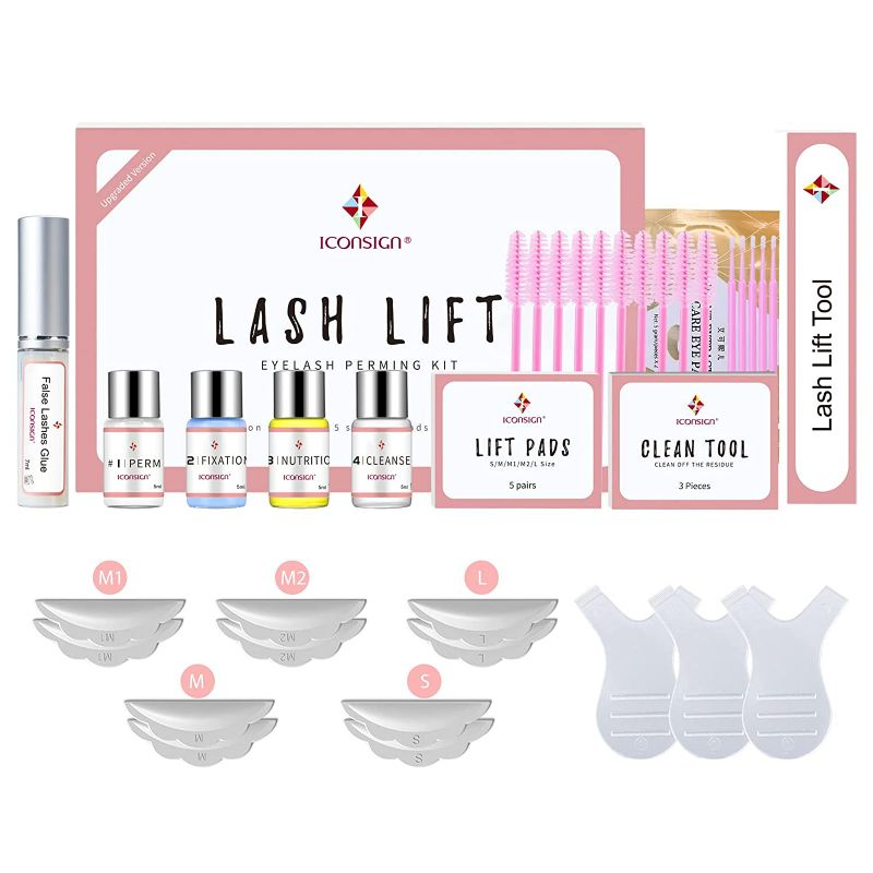 Photo 1 of 2022 Upgraded Lash Lift Kit, Professional Semi-Permanent Curling Eyelash Perm Kit Suitable for Salon & Home Use