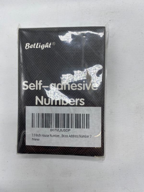 Photo 1 of 3.9 Inch House Numbers- ABS Engineering Plastics - 1 Pc Self-Adhesive Numbers for Apartment, Hotel, Door, Waterproof Brass Address Number 7