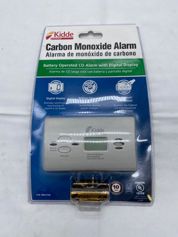 Photo 2 of Kidde Battery Operated Carbon Monoxide Alarm with Digital Display KN-COPP-B-LPM Detector Detector