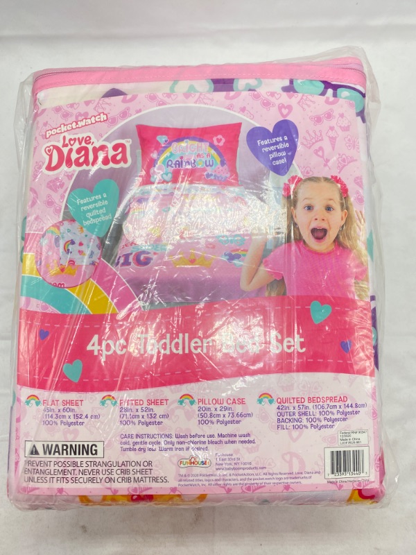Photo 2 of Love, Diana Dream Big 4 Piece Toddler Bedding Set, Size: One Size NEW 