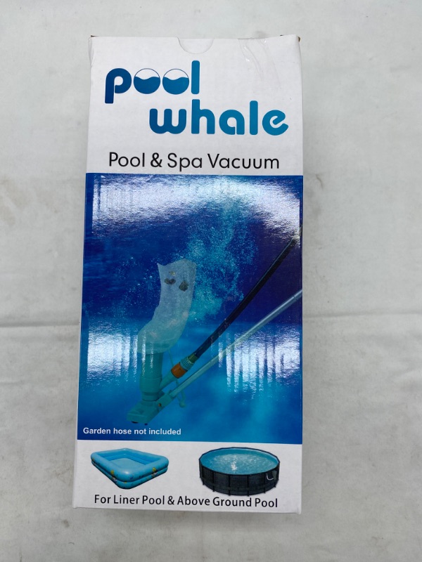 Photo 2 of POOLWHALE Portable Pool Vacuum Jet Underwater Cleaner W/Brush,Bag,6 Section Pole of 56.5"(No Garden Hose Included),for Above Ground Pool,Spas,Ponds & Fountains Pool Jet Vacuum NEW 