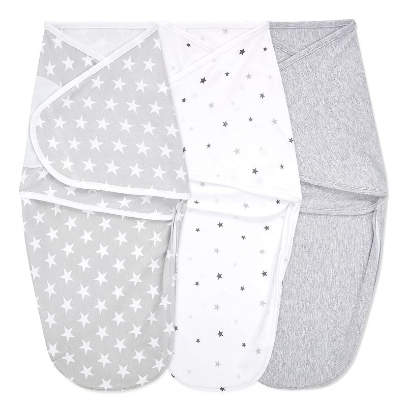 Photo 1 of aden + anais Essentials Easy Wrap Swaddle, Cotton Knit Baby Wrap, Newborn Wearable Swaddle Sleep Sack, 3 Pack, Twinkle, 0-3 Months NEW 