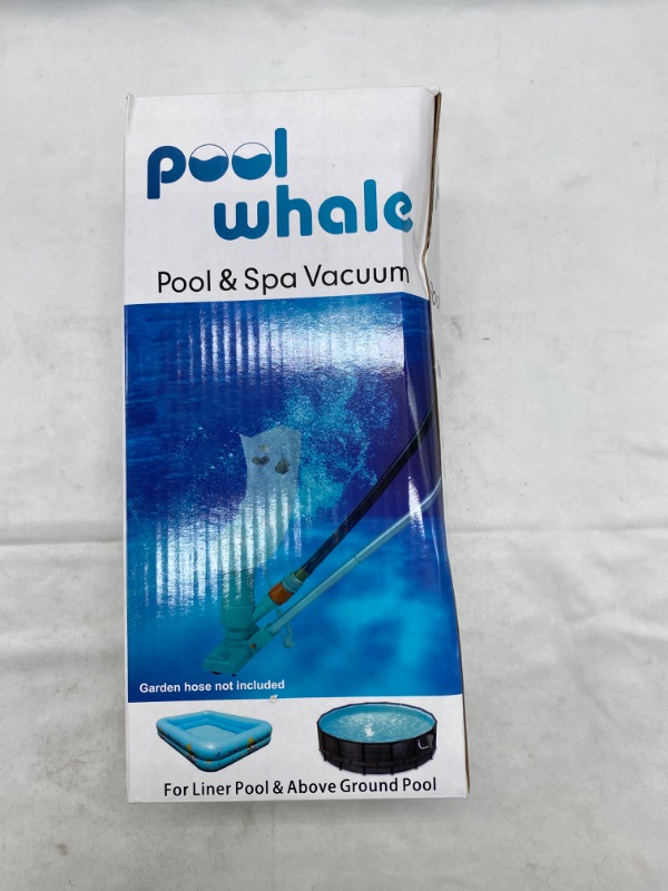 Photo 2 of POOLWHALE Portable Pool Vacuum Jet Underwater Cleaner W/Brush,Bag,6 Section Pole of 56.5"(No Garden Hose Included),for Above Ground Pool,Spas,Ponds & Fountains Pool Jet Vacuum NEW