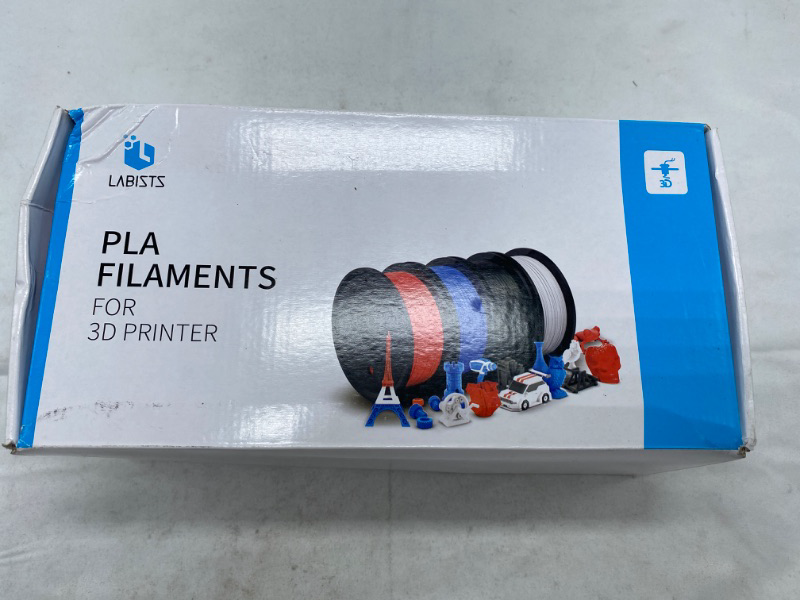 Photo 3 of PLA 3D Printer Filament Bundle - 1.75 PLA Filament 1.75mm Bundle, PLA Bundle for 3D Printers, Dimensional Accuracy +/- 0.03mm, 0.25KG Each Spool, 4 Colors Bundle, Includes Black White Blue and Red  NEW