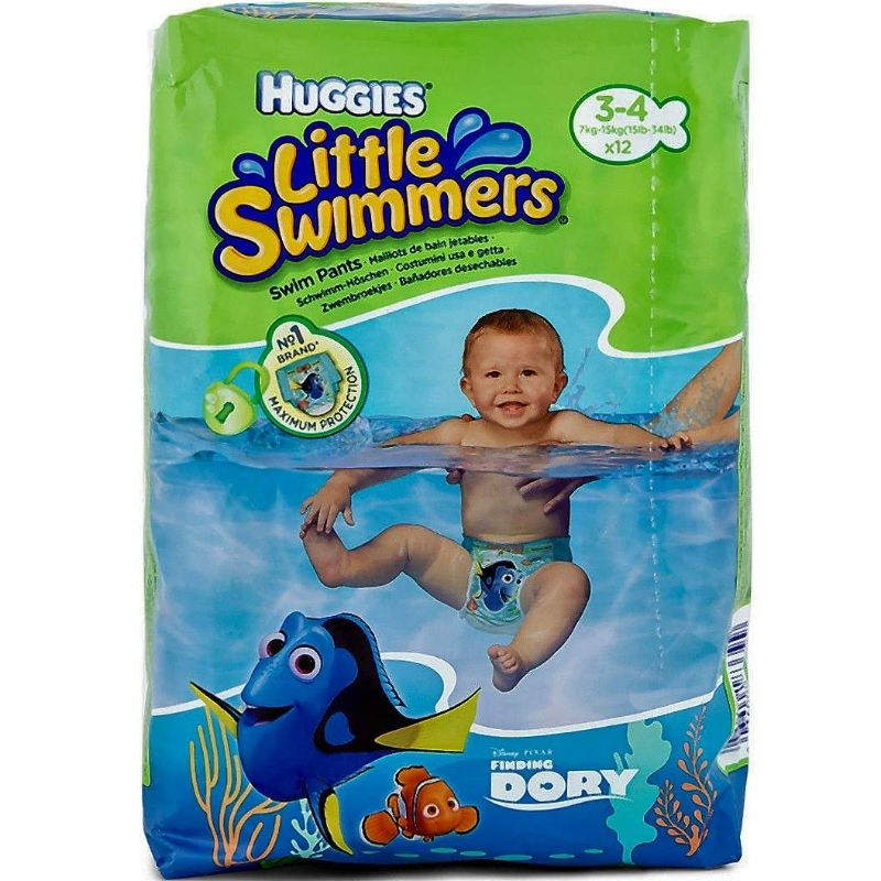 Photo 1 of Huggies Little Swimmers Disposable Swim Pants, Small 15lb-34lb., 12-Count NEW