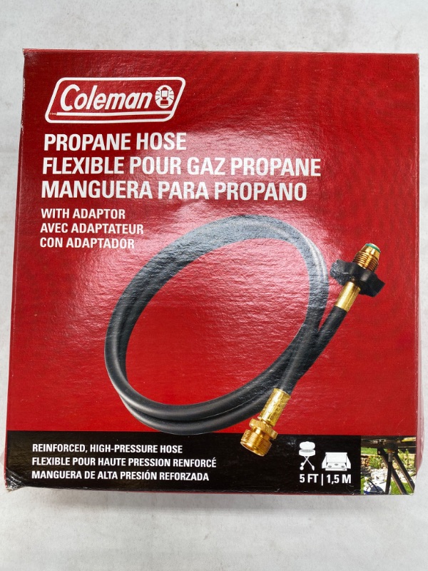 Photo 2 of Coleman 5 Ft. High-Pressure Propane Hose and Adapter NEW 