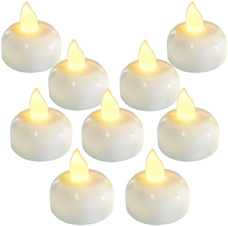 Photo 1 of Homemory Timer Tea Lights, Flameless Flickering Auto Tea Lights Battery Operated, Auto-On 6 Hours and Off 18 Hours Everyday, Batteries Included, Long-Lasting, Pack of 12 NEW