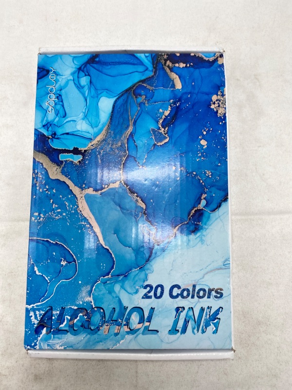 Photo 2 of Alcohol Ink Set 20 Vibrant Colors Alcohol-Based Ink for Epoxy Resin Art, Resin Petri Dish Making - 10ml/.35oz Each NEW