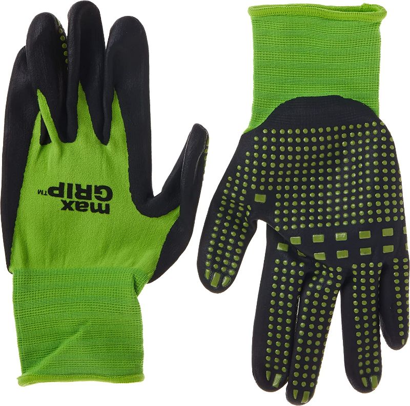 Photo 1 of Midwest Gloves & Gear 93P06-SM-AZ-6 Max Grip, 6pr Pack, Ladies Green, Small NEW