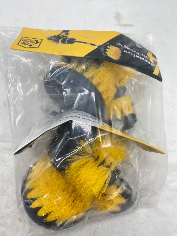 Photo 2 of (2 Set) Holikme 4Pack Drill Brush Power Scrubber Cleaning Brush Extended Long Attachment Set All Purpose Drill Scrub Brushes Kit for Grout, Floor, Tub, Shower, Tile, Bathroom and Kitchen Surface?Yellow NEW