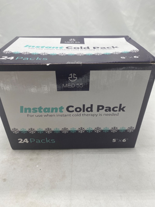 Photo 2 of Instant Cold Packs - Pack of 24 (5" x 6") Disposable Cold Compress Therapy Instant Ice Pack for Injuries, First Aid, Pain Relief for Tooth Aches, Swelling, Sprains, Bruises, Insect Bites 24 Count (Pack of 1) NEW