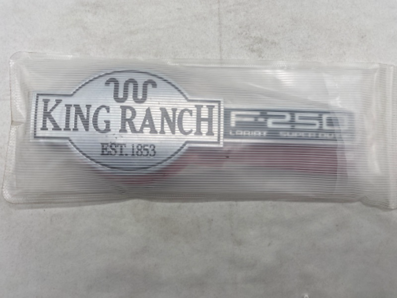 Photo 2 of 2pcs King Ranch F-250 Emblems, 3D Badges Door S Tailgate Sticker Decals Replacement for Ford F250 NEW