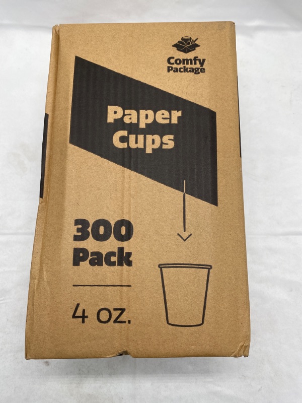 Photo 2 of Comfy Package [300 Count] 4 oz. White Paper Cups, Small Disposable Bathroom, Espresso, Mouthwash Cups NEW 