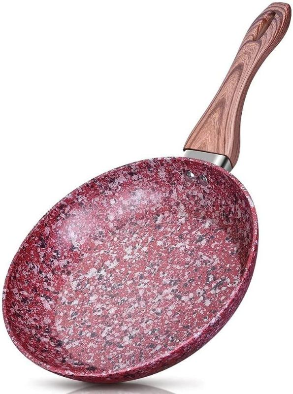 Photo 1 of CSK 10" Red Frying Pan-Non-Stick Skillets with Whitford Granite Nonstick Coating, PTFE and APEO Free, Durable Bakelite Handle, Aluminum Alloy, Superior Omelet Pan Suitable for All Stove. NEW