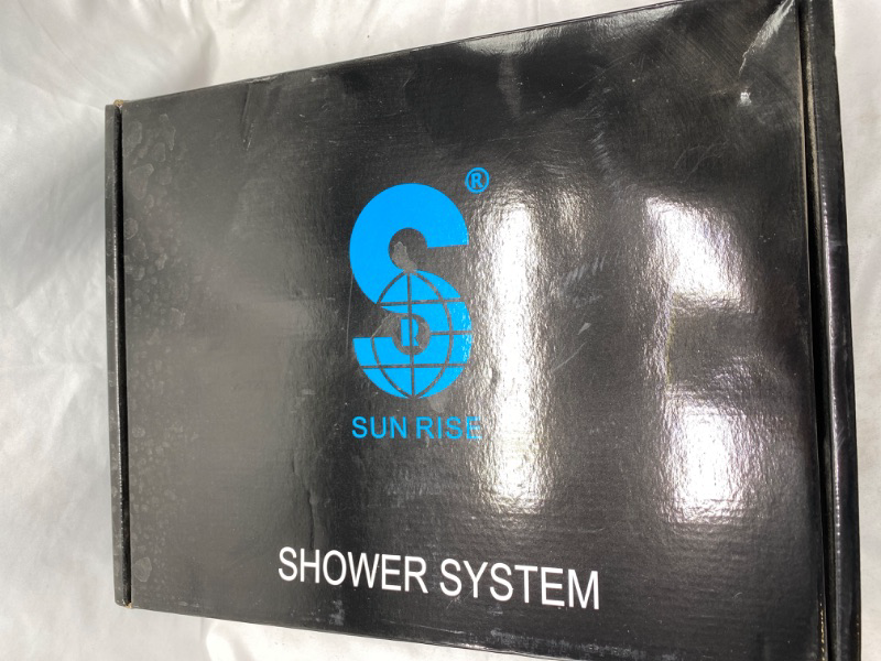 Photo 2 of SR SUN RISE 12 Inches Matte Black Shower System 12 Inch Brass Bathroom Luxury Rain Mixer Shower Combo Set Wall Mounted Rainfall Shower Head System Shower Faucet Rough-in Valve Body and Trim Included NEW